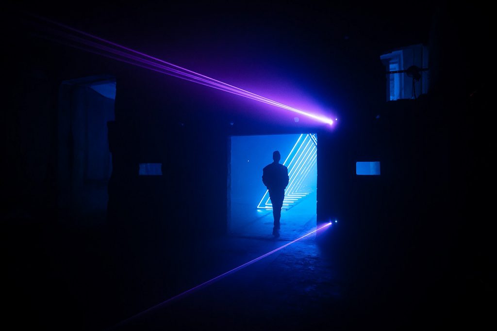 triangled: an immersive light art installation designed by melt