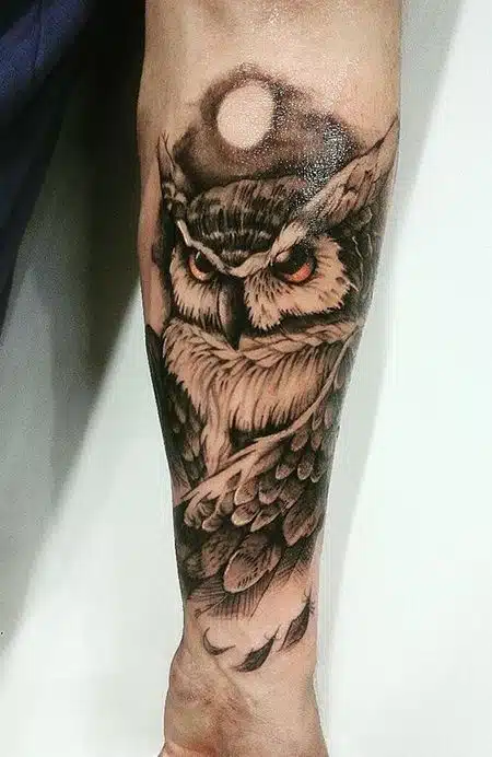 Owl Forearm Tattoo