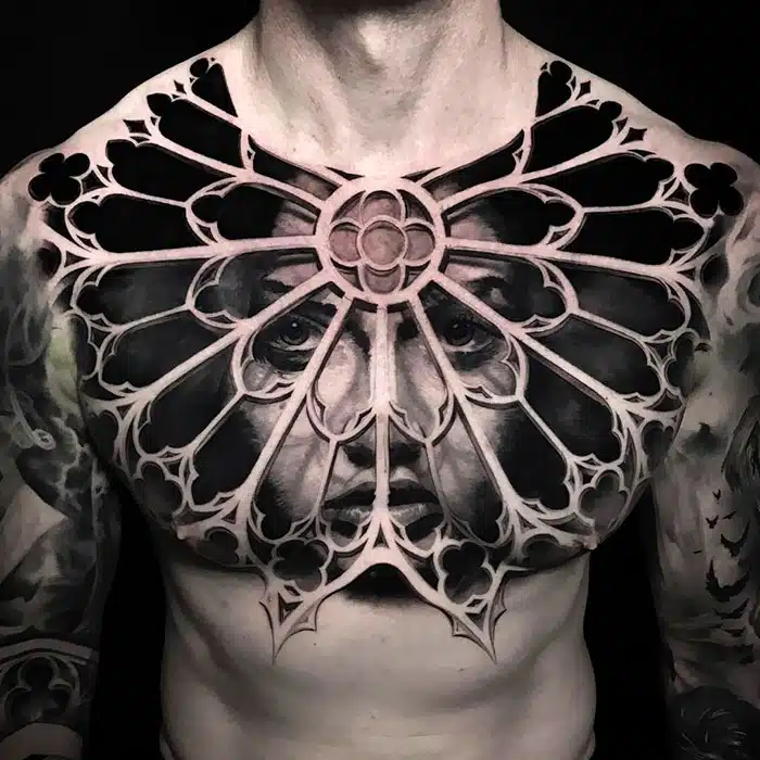 Realistic Chest Tattoos for Men