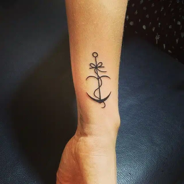 Anchor Side Wrist Tattoos