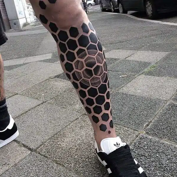 Geometric Leg Tattoos