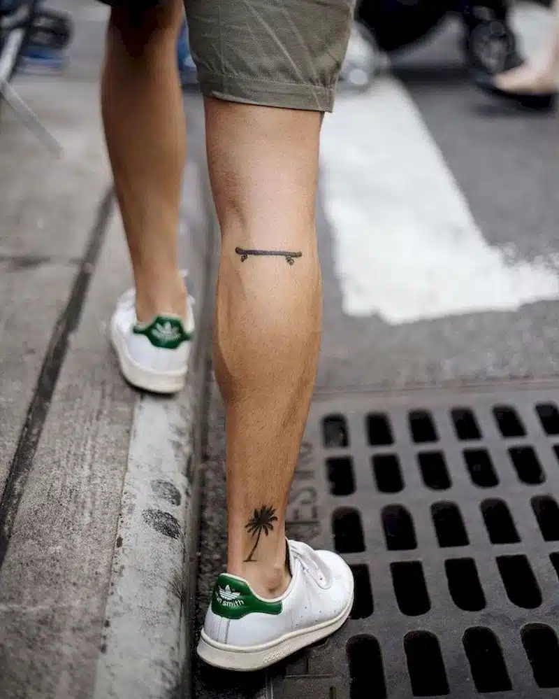 Minimalist Leg Tattoos