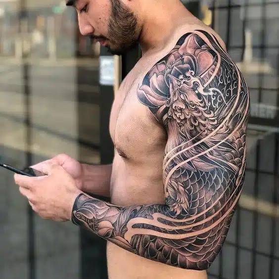 My Good Vs Evil sleeve by Zoey Taylor at The Warren Tattoo in LA CA  r tattoos