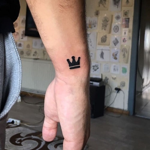22 Most Popular Small Tattoos For Men Small Crown Tattoos For Men