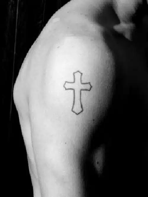 Cross Shoulder Tattoos