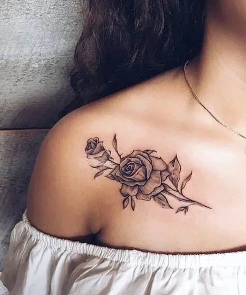Flower Chest Tattoos For Women
