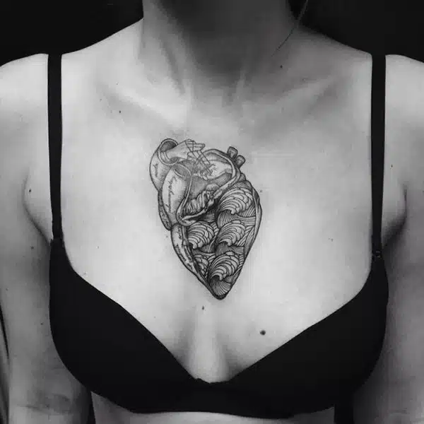 80 Sternum Tattoo Ideas For Men And Girls To Try Right Now