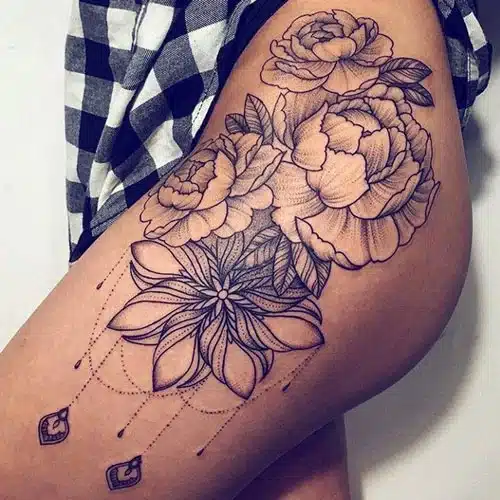 30 Sexiest Thigh Tattoo Designs For Girls  Saved Tattoo