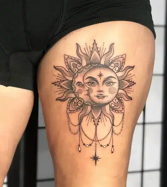 20 Cutest Thigh Tattoos for Women Front Thigh Tattoos For Women