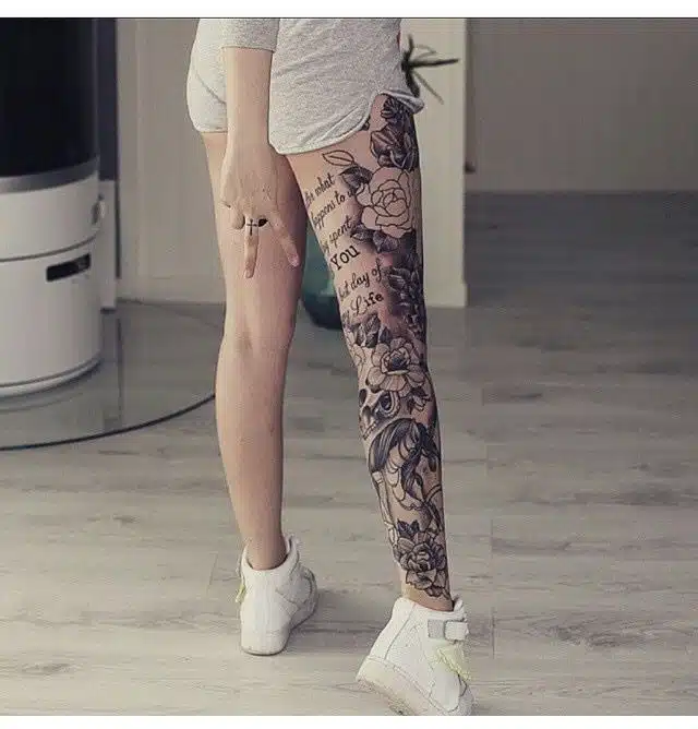 20 Beautiful Leg Tattoo Ideas for Women  Moms Got the Stuff