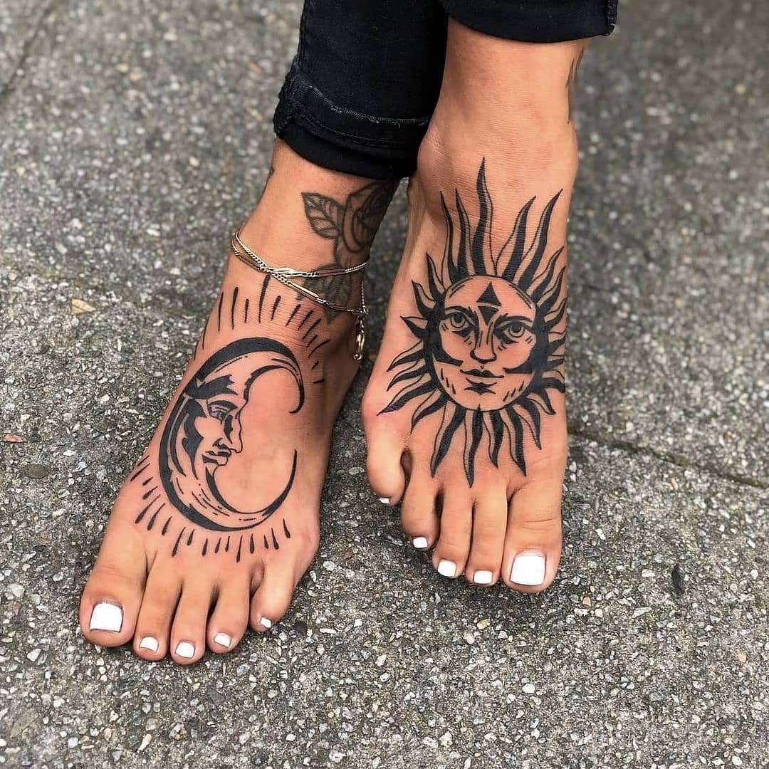 cross tattoo on foot celebrity