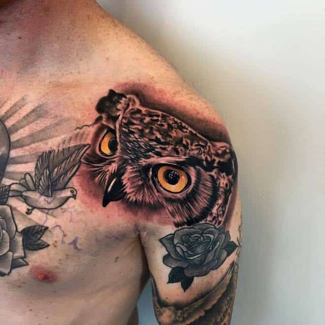 46 Mysterious Owl Tattoo Ideas Shoulder Owl Tattoo